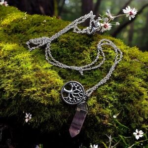 Tree of Life Pendant | Amythest | 22" | Sterling Silver